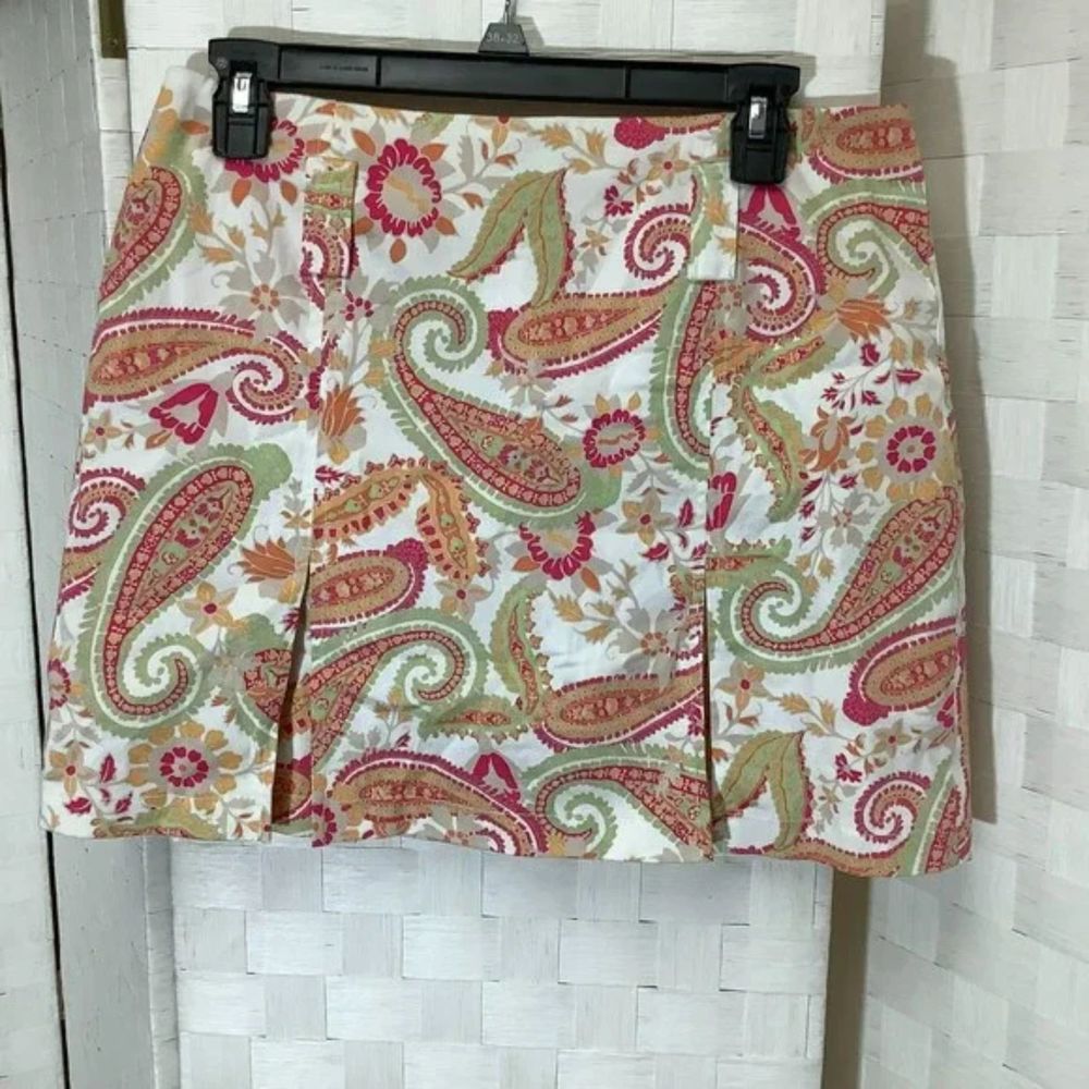 herman geist vintage floral paisley skort size 8